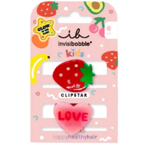 Invisibobble Clipstar Kids Glow Frutti Strawberry 2 бр
