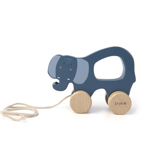 Trixie Wooden Pull Along Toy Код 77379, 1 бр - Mrs. Elephant