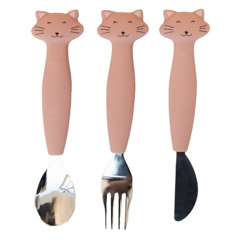 Trixie Silicone Cutlery Set 12m+, 3 бр - Mrs. Cat