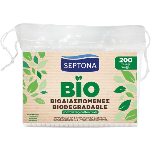 Septona Biodegradable Cotton Buds 200 броя