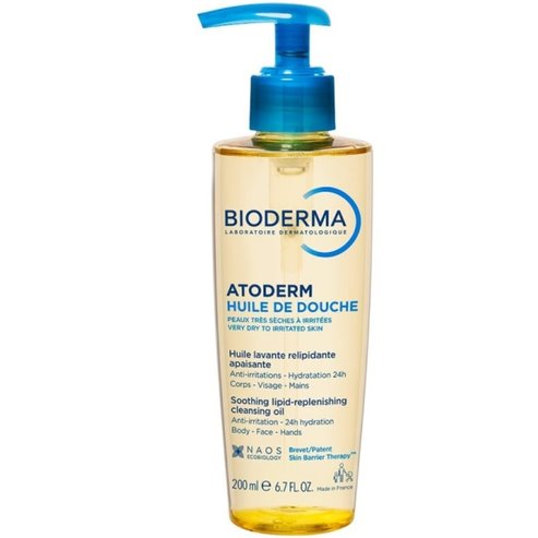 Bioderma Atoderm Huile De Douche Soothing Lipid Replenishing Body, Face & Hands Cleansing Oil 200ml