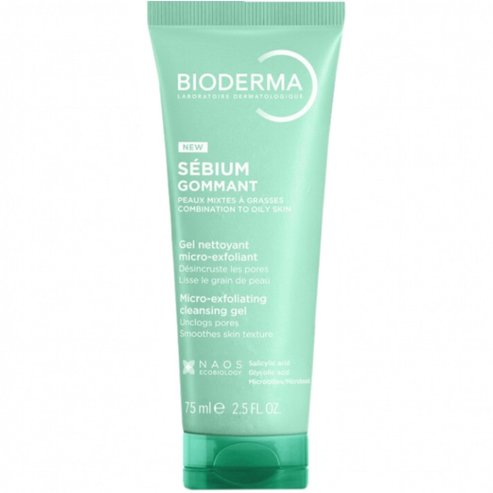 Bioderma Sebium Gommat Micro-Exfoliating Cleansing Gel 75ml