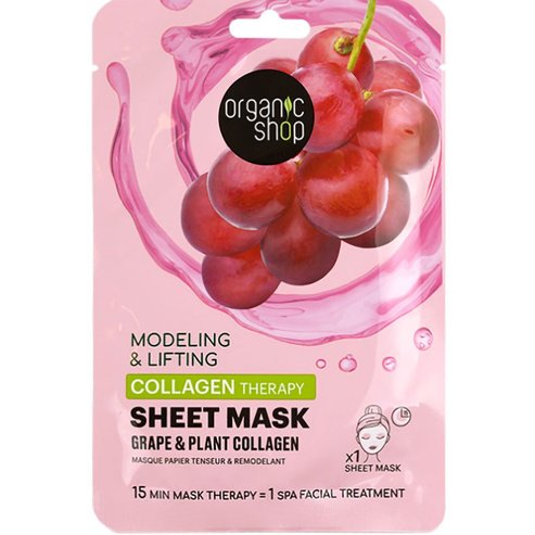 Natura Siberica Подарък Organic Shop Modeling & Lifting Collagen Therapy Sheet Mask 1 бр