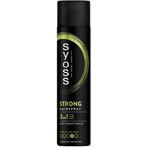 Syoss Hairspray Strong Професионално силно задържане за 48 часа за лека коса без тегло 400ml