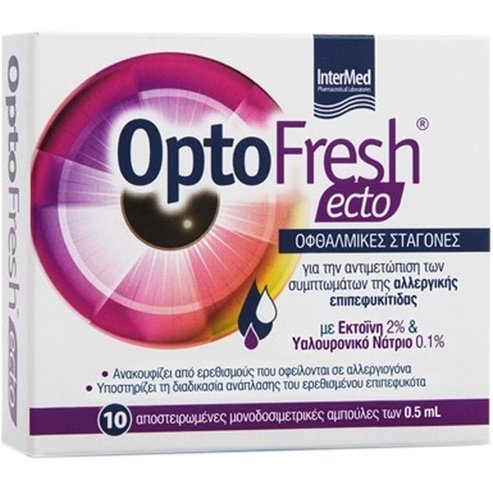 Intermed Optofresh Ecto Eye Drops Очни капки за справяне със симптомите на алергичен конюнктивит 10x0.5ml