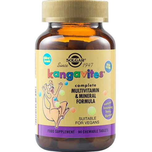 Solgar Kangavites Complete Multivitamin & Mineral Formula for Kids 90chew.tabs - Berry Flavour