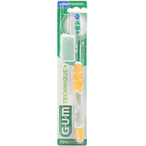 Gum Technique+ Medium Toothbrush Жълт 1 брой, код 492