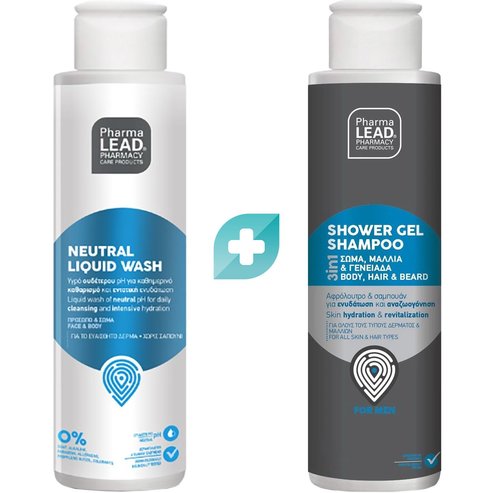 Pharmalead Комплект Подарък Neutral Liquid Wash 100ml & Shower Gel Shampoo for Men 100ml