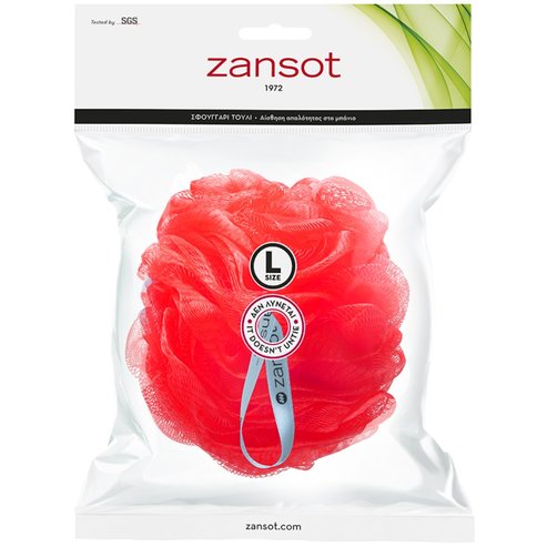 Zansot Mesh Sponge Large 1 Τεμάχιο - Κόκκινο