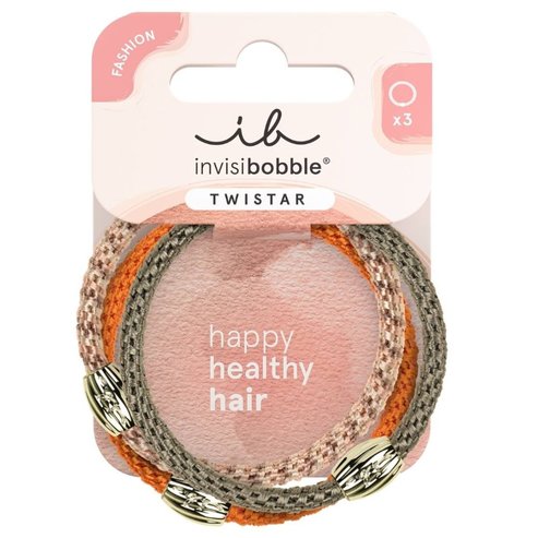 Invisibobble Twistar Orange Affair Ластици за коса за фина до нормална коса за захващане с по-малко следи, болка & увреждане 3 броя