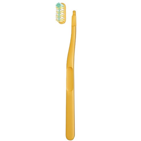 Jordan Change 2 Brush Heads & Travel Cap Soft Toothbrush 1 бр - Жълто