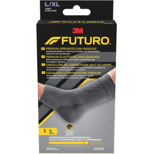 3M Futuro Premium Compression Ankle Sleeve код 49005, компресивна наглезенка, която помага за облекчаване на сковаността на мускулите и ставите, болката и подуването 1 брой - L/XL