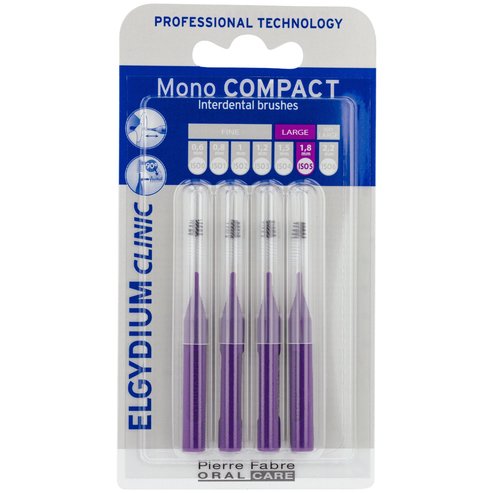 Elgydium Clinic Mono Compact Large 1.8mm ISO 5 Interdental Brushes 4 бр