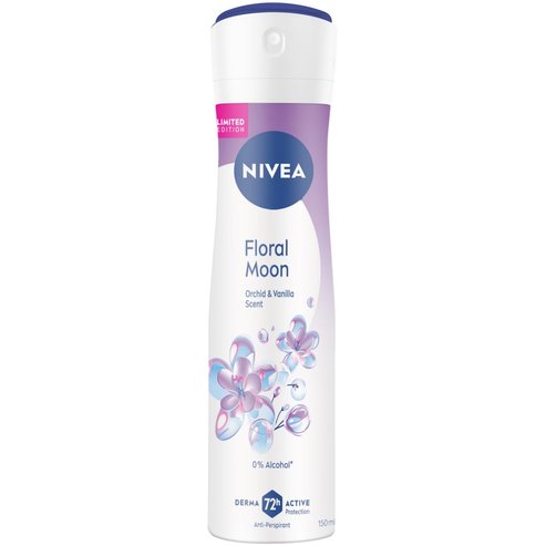 Nivea Limited Edition Floral Moon 72h Protection Deo Spray Дамски дезодорант с 72-часова защита с очарователен аромат на орхидея & ванилия 150ml