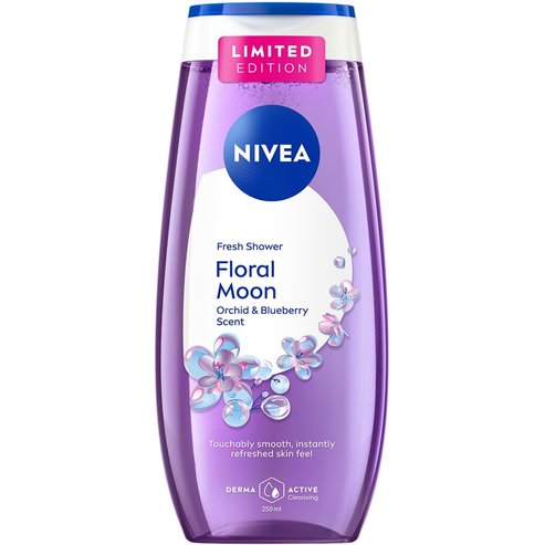 Nivea Limited Edition Floral Moon Shower Gel Хидратиращ душ-гел с очарователен аромат на орхидея & боровинки 250ml