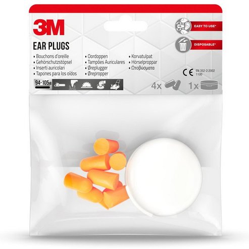 3M Earplugs with Storage Box 4 чифт