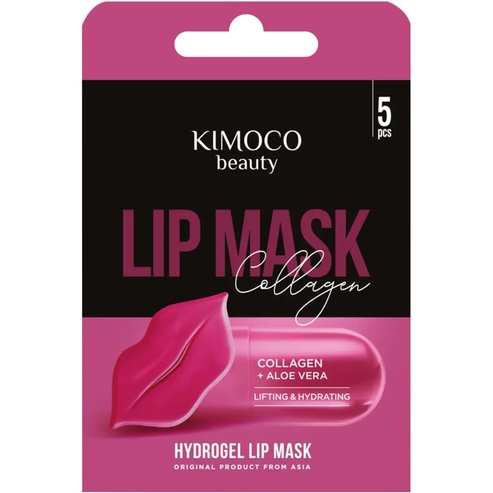 Kimoco Beauty Lifting & Hydrating Aloe Vera & Collagen Lip Maks 5 бр