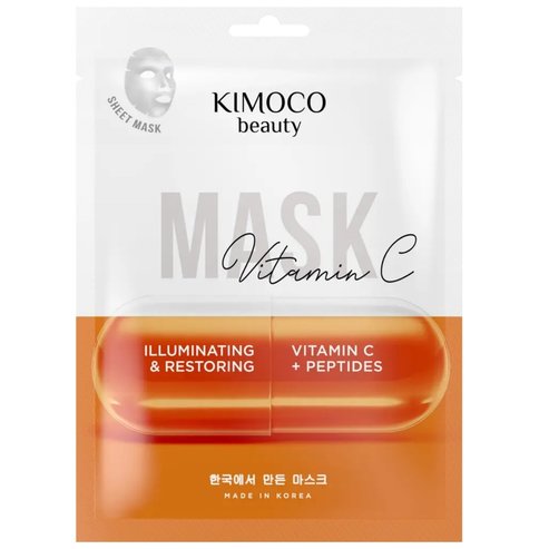 Kimoco Beauty Ilustrating & Restoring Peptides & Vitamic C Face Sheet Mask 23ml