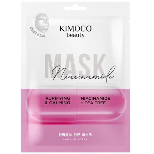 Kimoco Purifying & Calming Face Sheet Mask with Niacinamide & Tea Tree Extract 23ml