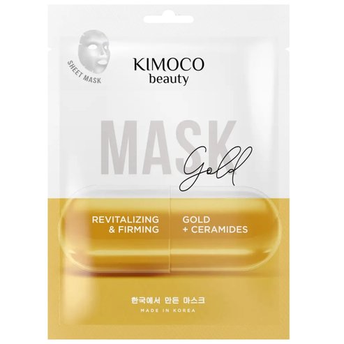 Kimoco Beauty Revitilizing & Firming Ceramides & Gold Face Sheet Mask 23ml