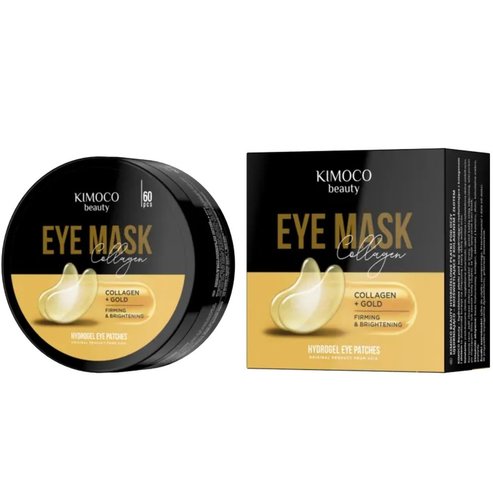 Kimoco Firming & Brightening Gold & Collagen Eye Mask Маска за очи за стягане & сияние с колаген & колоидно злато 60 броя