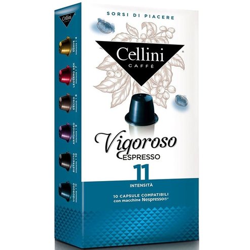 Cellini Caffe, Vigoroso Espresso Съвместим с машина Nespresso 10caps