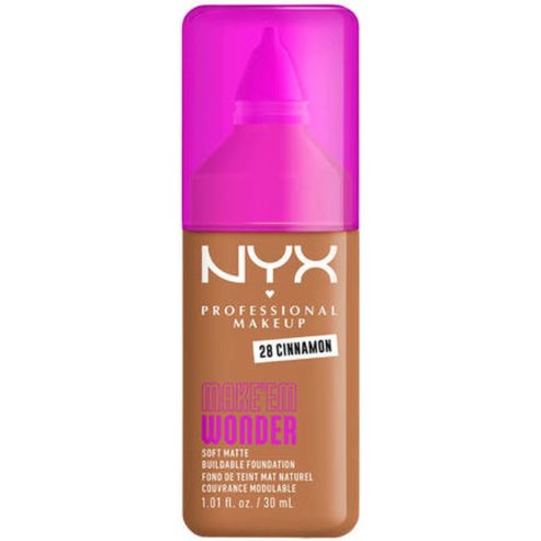 Nyx Professional Makeup Make\'em Wonder Soft Matte Buildable Foundation Хидратиращ & Нежен Матов Фон дьо тен за по-гладка, равномерна & сияйна кожа 30ml - 28 Cinnamon