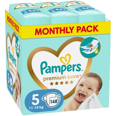 Pampers Premium Care Monthly Pack No5 (11-16kg) 148 памперси