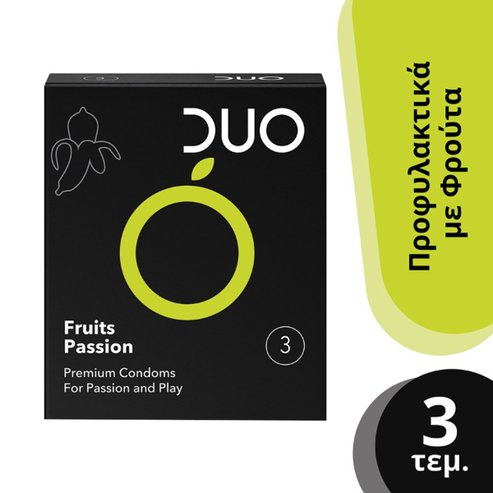 Duo Flavoured Fruits Passion Condoms 3 бр