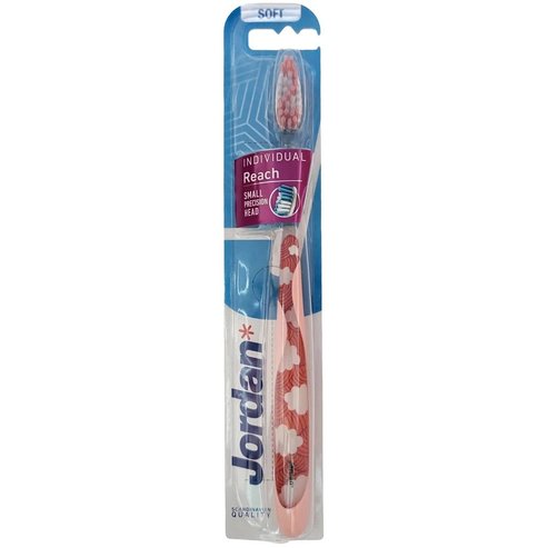 Jordan Individual Reach Small Precision Head Soft Toothbrush 1 бр - портокал / Бяло