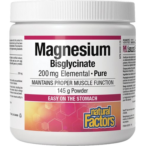 Natural Factors Magnesium Bisglycinate 200mg, 145g