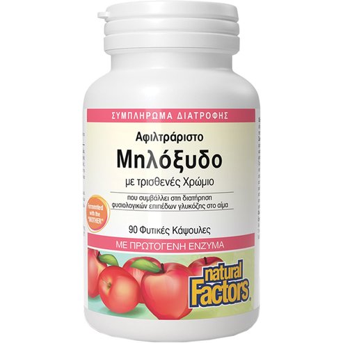 Natural Factors Apple Cider Vinegar & Chromium 90veg.caps