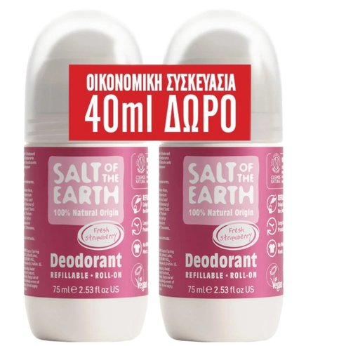 Salt of the Earth Promo Fresh Strawberry Roll-On Deodorant 150ml (2x75ml)