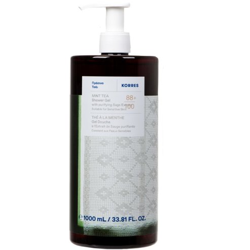 Korres Mint Tea With Purifying Sage Extract Shower Gel 1000ml