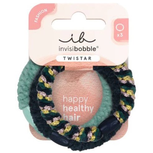 Invisibobble Twistar Blue Balance Ластици за коса за тънка до нормална коса за задържане с по-малко следи, болка & увреждане 3 броя