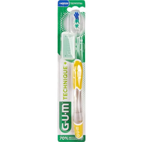 Gum Technique+ Medium Toothbrush Жълта 1 брой, код 493