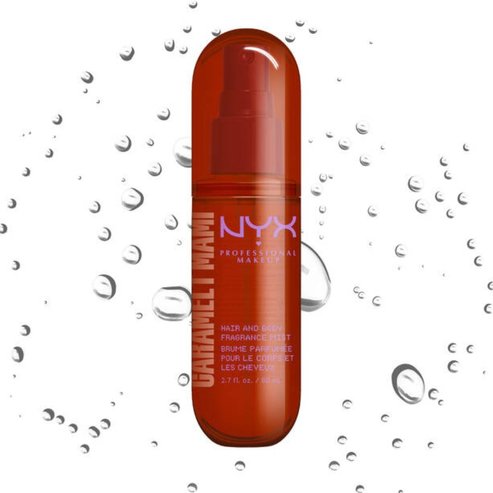 Nyx Professional Makeup Hair & Body Fragrance Mist Хидратиращ спрей за коса & тяло с аромат на карамел & шамфъстък 80ml - Caramelt Mami