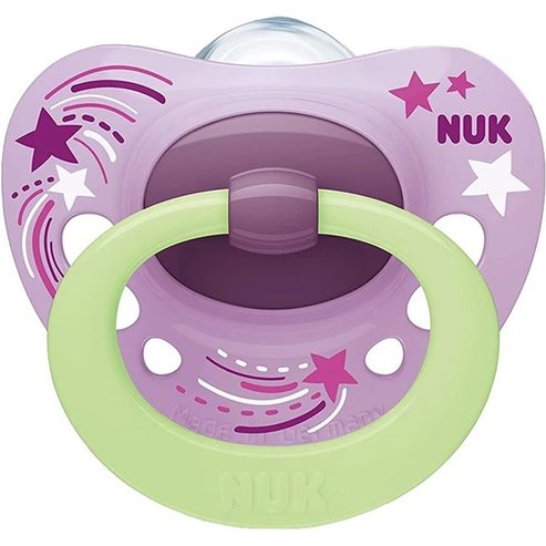 Nuk Signature Night Orthodontic Silicone Soother 6-18m 1 бр, Код 10736695 - розово