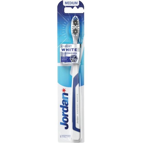 Jordan Expert White Toothbrush Medium Син 1 бр
