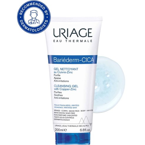 Uriage Bariederm Cica with Copper - Zinc Cleansing Gel 200ml