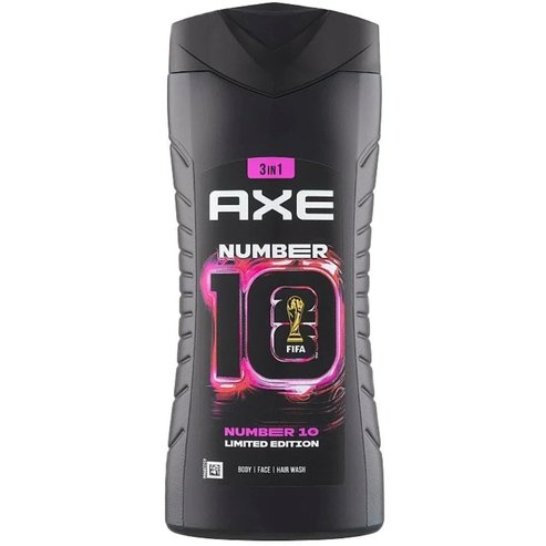 Axe Number 10 Fresh & Clean & Smell Irresistible 3in1 Body, Face & Hair Wash Хидратиращ душ гел за лице, тяло и коса за мъже с аромат на грейпфрут и мента 400ml