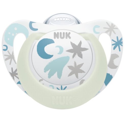 Nuk Star Night Soother Soother 0-6m 1 бр - светло синя