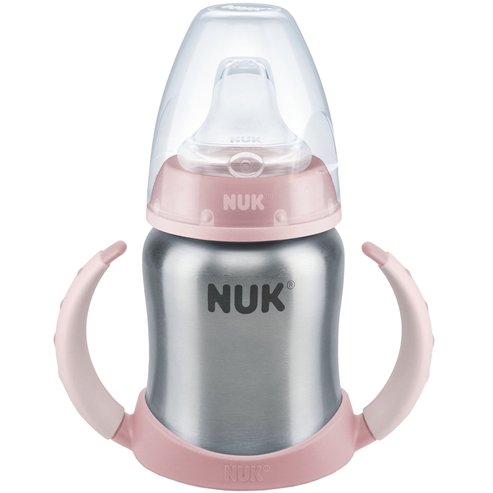 Nuk First Choice Learner Cup Розова тренировъчна бутилка от неръждаема стомана 6-18m 125ml