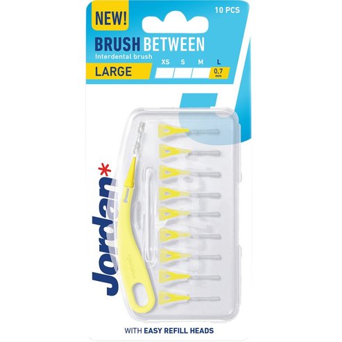 Jordan Brush Between Interdental Large 0.7mm 10 Τεμάχια - Κίτρινο
