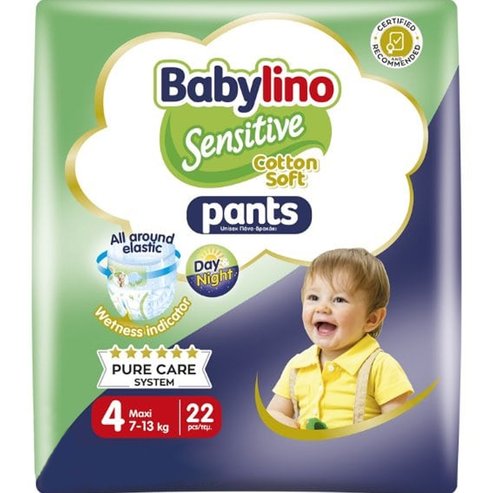 Babylino Sensitive Pants Cotton Soft Unisex No4 Maxi (7-13kg) 22 бр