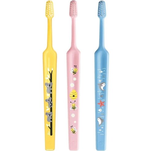 TePe Mini Extra Soft 0-6 Years Toothbrush 3 бр - Жълто/ Розово
