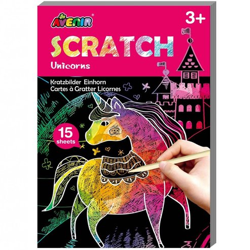 Avenir Mini Scratch Book Код 60127, 1 бр - Unicorns