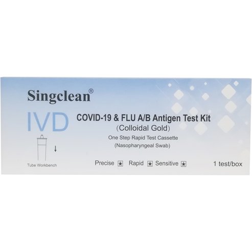 Singclean IVD Covid-19 & Flu A / B Antigen Kit Rapid Self Test Cassette 1 бр
