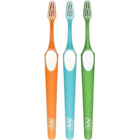 Tepe Supreme Soft Toothbrush 3 бр - портокал / светло синя / Зелено