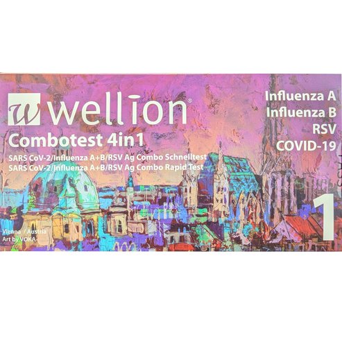 Wellion Combo 4in1 Sars-CoV-2, Influenza A+B & RSV Ag Rapid Test 1 бр